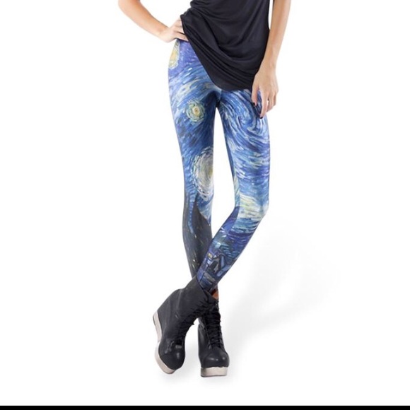 Lotus Leggings Pants - NWT Van Gogh Starry Night lotus leggings
